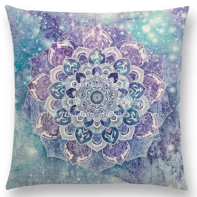 Neuer verträumter Regenbogen Boho Wunderschöne Mandalas Freier Geist Savanne Drucke Goldene Nächte Seelen Kissenbezug Sofa Überwurf Kissenhülle