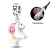 Sales 925 Silver Luminous Twelve Constellations Charms Bead Fit Bracelet DIY Women Birthday Jewelry Gifts