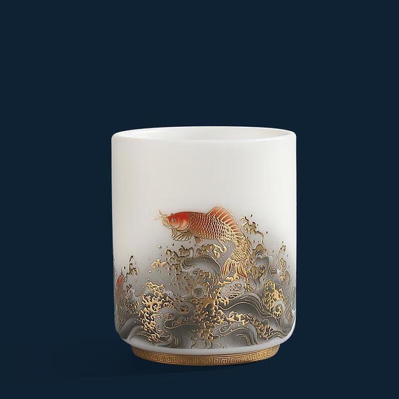 Chaxun Mutton-Fat Jade Ceramic Tea Cup