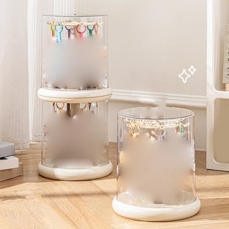 360 View Transparent Showcase With Rotating Base For Home Store Display ABS PET Construction Storage Stand