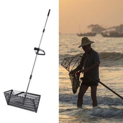 Rastrello da Sabbia Setaccio da Spiaggia, Setacciatura, Facile Pulizia, Comodo, Acciaio al Carbonio Premium con Manico Lungo