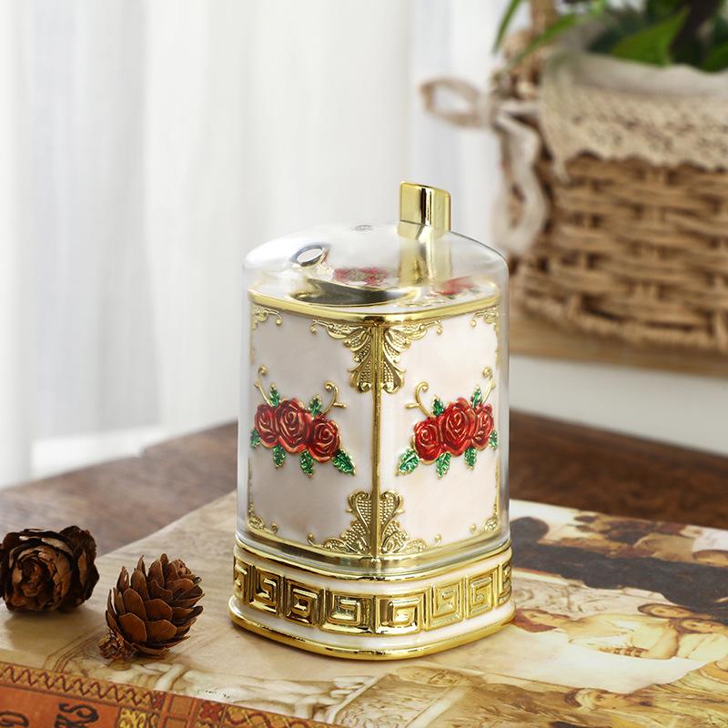 Creative retro press type toothpick holder, fashionable toothpick box, luxurious restaurant, hotel, household toothpick holder,