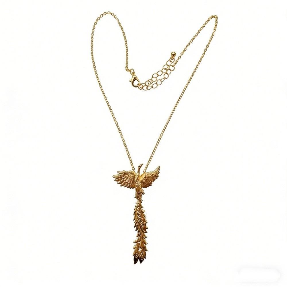 Exaggerated Phoenix Wings Necklace Gold Color Jewelry Set New Long Tassel Earrings Women