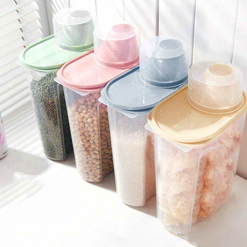 Recipiente Duráveis e Transparentes 4x Dispensador de Cereais para Armazenamento de Alimentos Secos 2.5l