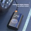Tire Inflator Portable Air Compressor 150PSI 4000mAh Battery Smart One-Click Pump for Car Motorcycle Bicycle Pressure Gauge LED Light Fast Inflation