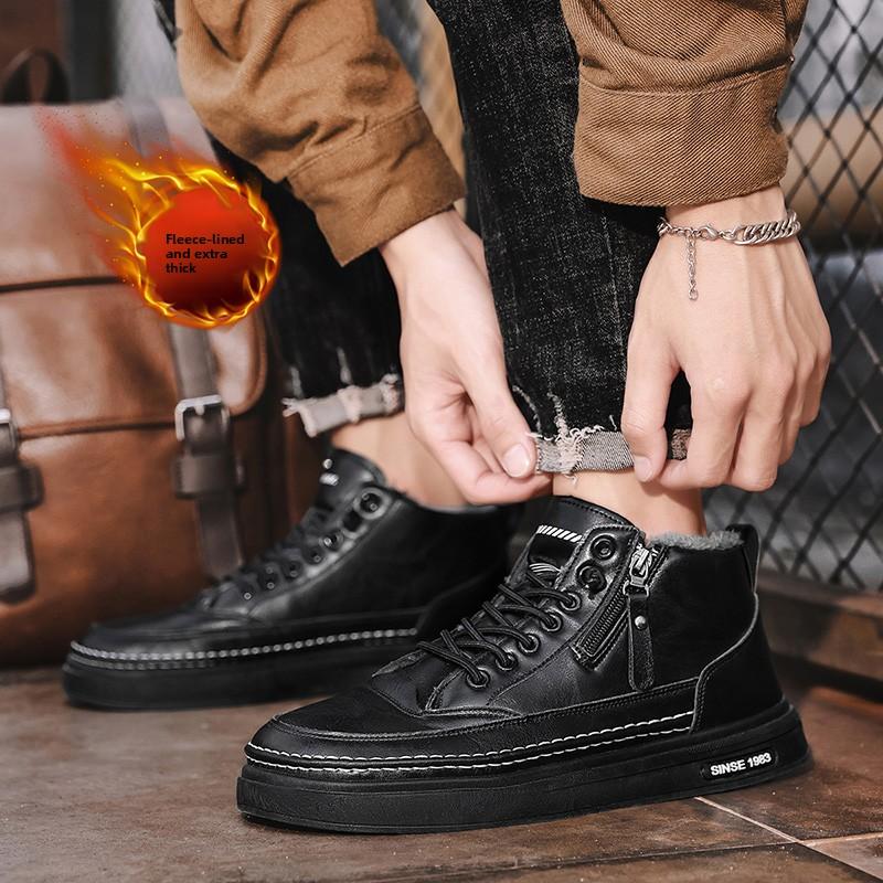 Men's Warm High Top Boots Are Fashionable Versatile Lightweight and Comfortable for Outdoor Travel