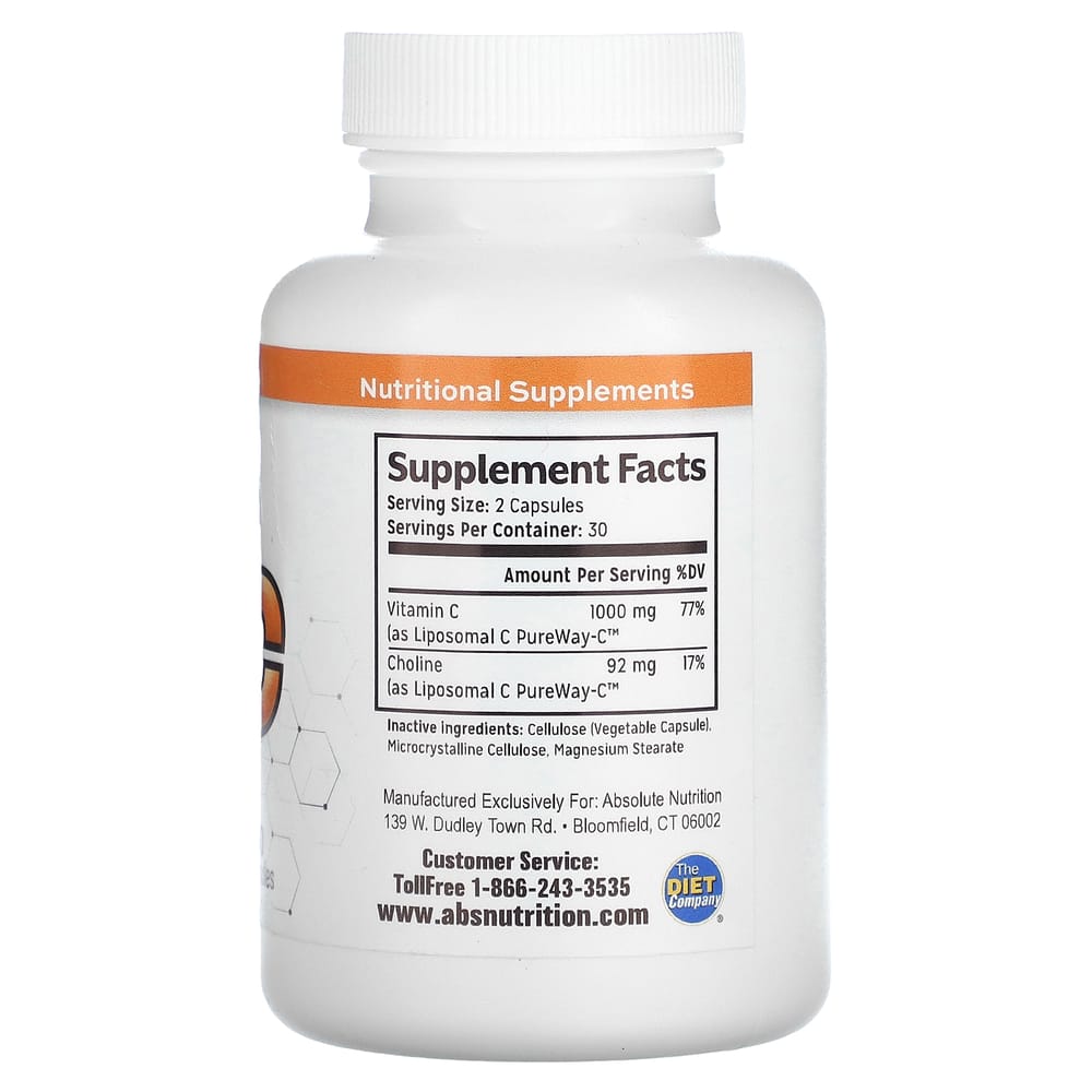 Absolute Nutrition Liposomal Vitamin C Capsules, 60 Count