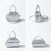 Emel Shoulder Crossbody Boston Made In Silver [Heini] Bag, Women's Bag, Leather, Small, Lightweight, 2way, Adults, Commuting, Japan,