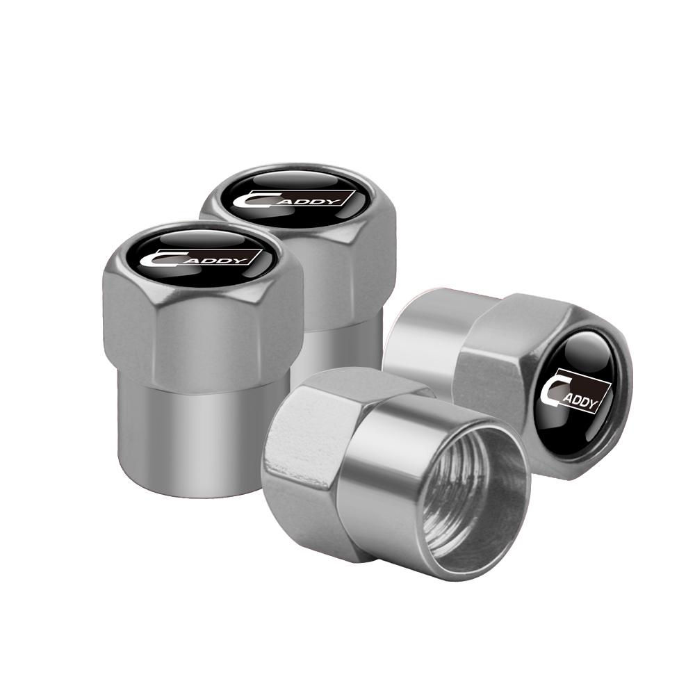 4PCS Car CADDY Badge Wheel Tires Valve Caps Tyre Valve Stem Cover for Volkswagen Vw Scirocco Golf Tiguan Touran Jetta Passat GTI CWZ1