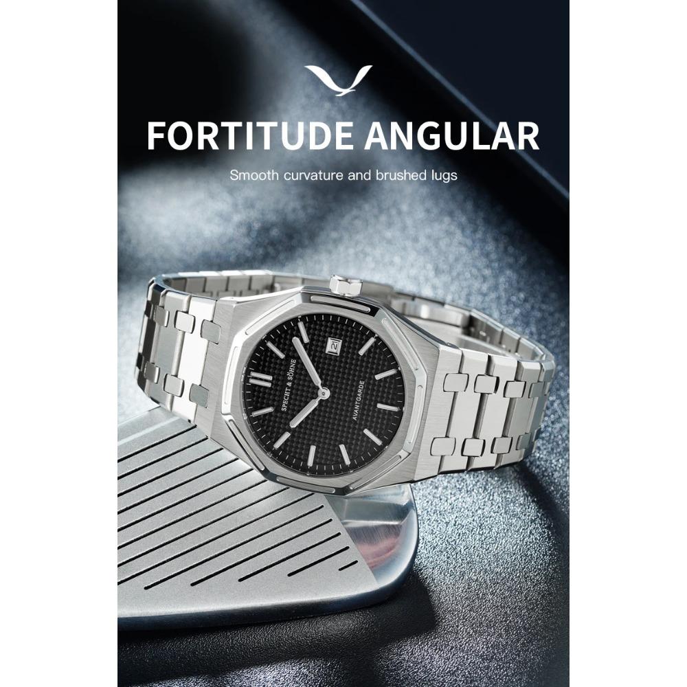 Specht & Söhne 2025 New fashion Watch For Men Quartz Movt Sports Watches Octagon Stainless Steel Sapphire Crystal 50M Waterproof
