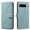 For Google Pixel 9 Pro XL Case BINFEN COLOR BF35 Geometry Imprinted Leather Phone Cover RFID Blocking Wallet Stand