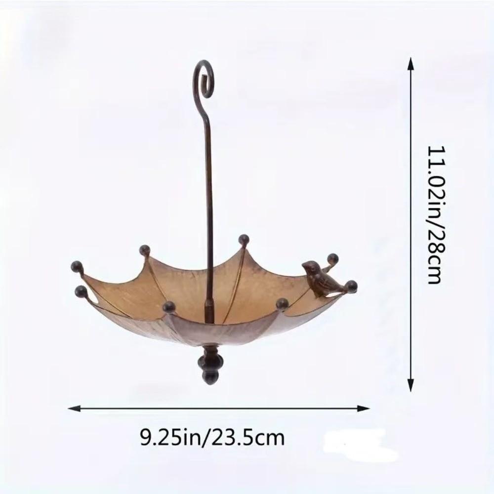 Durable Umbrella-shaped Bird Feeder Tray Iron Outdoor Hanging Hummingbird Feeder Bird Feeder Garden Courtyard Backyard