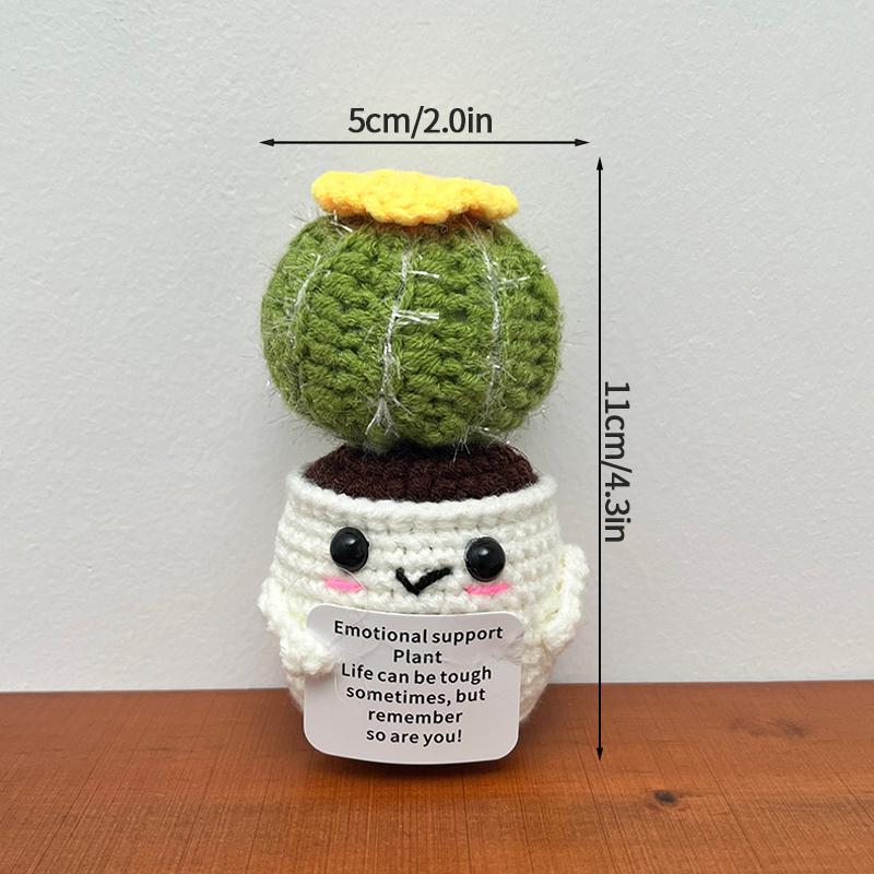 Crochet Positive Energy Dolls Small Pocket Hug Handmade Plush Knitted Potatoes Desktop Decoration Knitting Animal Vegetables Doll