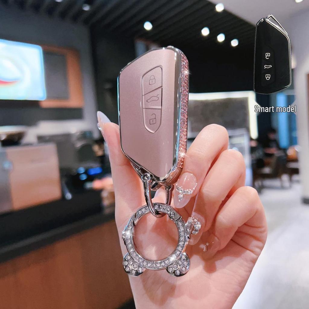 Volkswagen Key Cover for Golf 8, Sagitar, Lavida, Tiguan, Bora, Passat - Car Key Shell with Buckle
