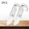 Mini Fruit Knife Stainless Steel Kitchen Paring Knife Folding Sharp Pocket Knives Kitchen Knife with Key Chain Non-slip Handle