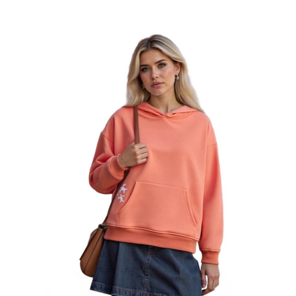 STREETRICH Süße Hoodies für Teenager-Mädchen Grafikstickerei Oversized Preppy Sweatshirt Y2K Langarm Ästhetisches Strand-Kapuzentop