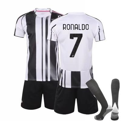 2025-26 Juventus Home #7 RONALDO Sport Training Jersey Set with Socks Teens Kids Adults Custome Name Football Kits