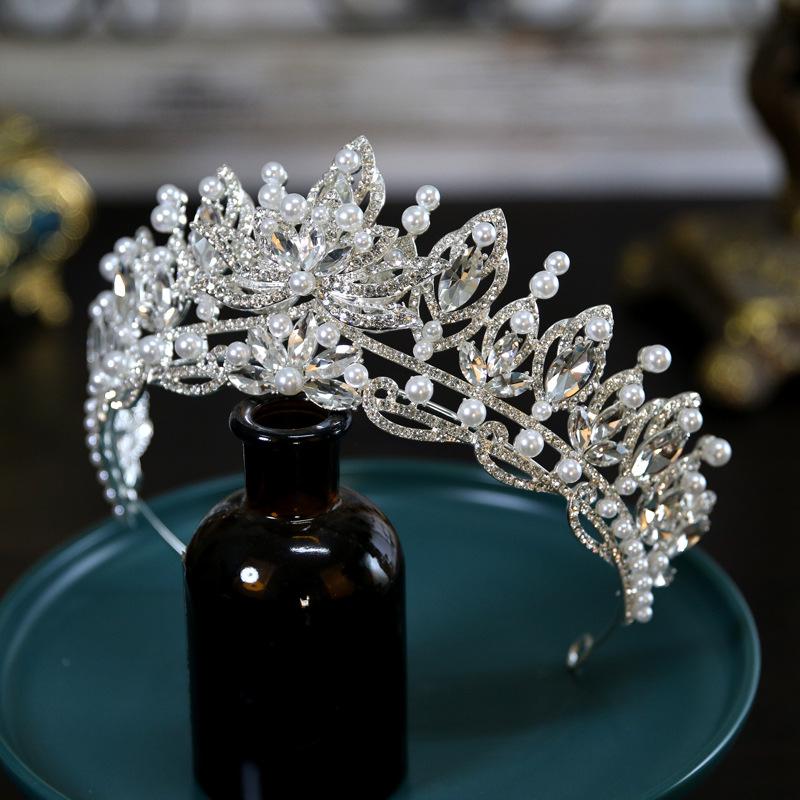 Pearl New Korean Style Super Fairy Bride Wedding Crown Headdress Pearl Crown Tiara Hair Accessories Main Wedding Accessories