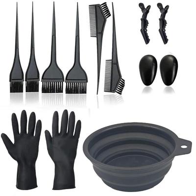 Hair Dye Brush And Bowl Set Ear Caps Dye Mixer Hair Tint Dying Coloring Applicator Dye Tool Hairdressing Styling Accessory