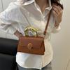 2025 Spring New Trend Beautiful Simple Personality Versatile Splicing Fashion Oblique Span Shoulder Portable Small Square Women's Bag