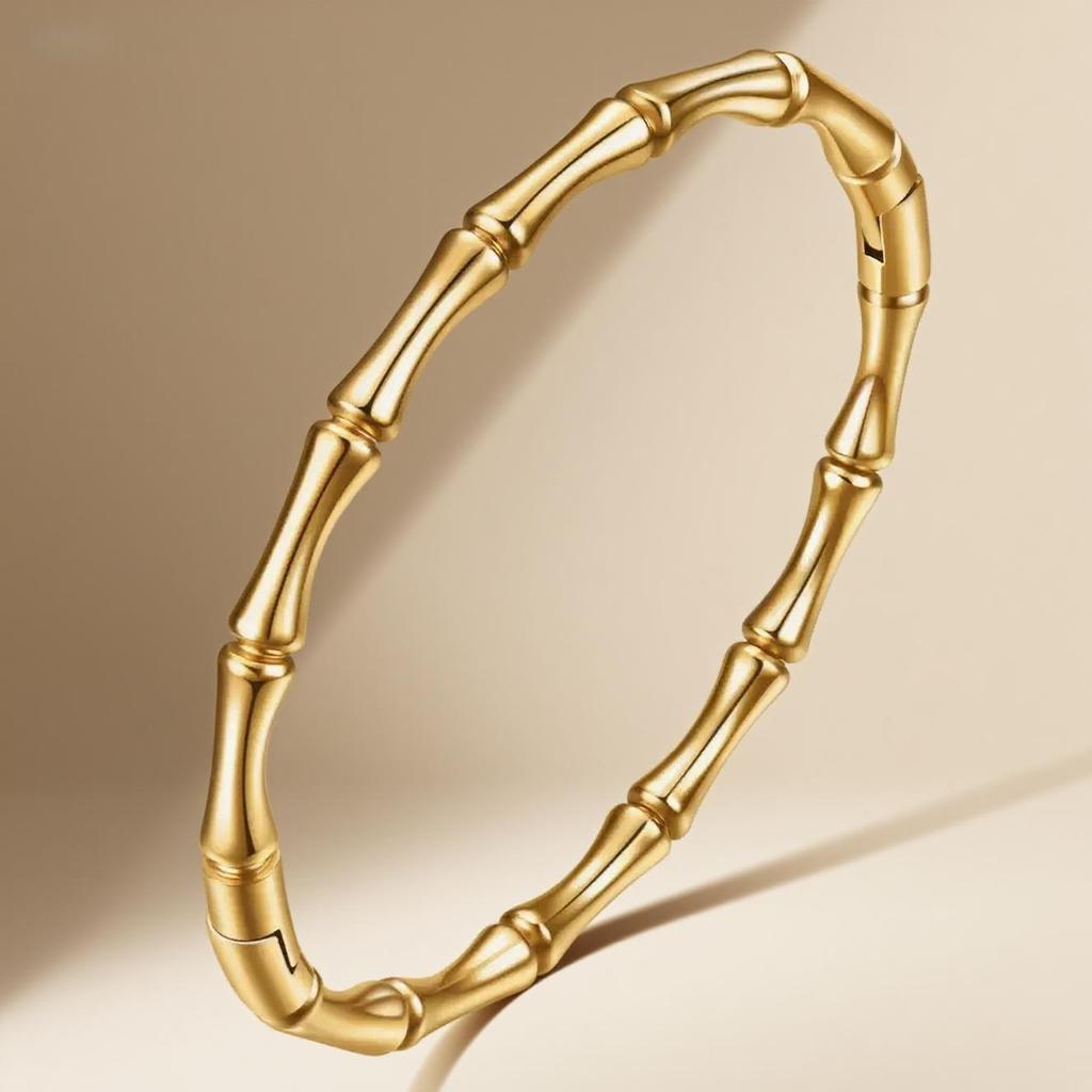 Women's Titanium Steel Bamboo Joint Bracelet, Japanese Korean Style, Simple and Versatile Stainless Steel Wristband Jewelry.