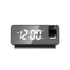 LED Large Screen Smart Alarm Clock with Temperature, Humidity Projection, Mirror Finish, and Backlight