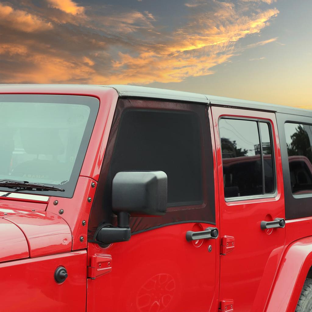 Windshield Sunshade Window Mesh Cover Insect Net for Jeep Wrangler JL Gladiator JT 2025-2026 Interior Protection Accessories