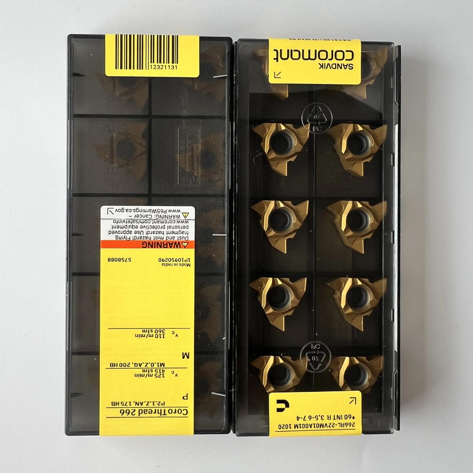 

SANDVIK / 266RL-22VM01A001M 1020 / Industrial indexable Carbide Inserts 10 Pcs