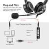 USB C 3.5mm Auricular Computer Headset Wireless Office Telephone Headset for Call Center Use
