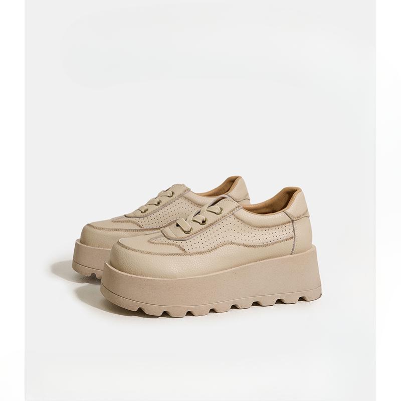 

Женская спортивная обувь на толстой подошве, увеличивающая рост, универсальная, повседневная 40 бежевый