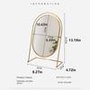 Iron Art Nordic Makeup Mirror 360° Rotatable Oval Desktop Stand Mirror Decoration High Definition Vanity Mirror Makeup Tools