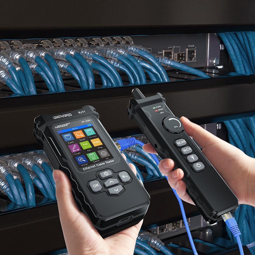 Testeur de câble réseau NOYAFA NF-8506 Prend en charge le test PING/l'analyse IP/la vitesse de port réseau Outil de recherche de câble multifonction