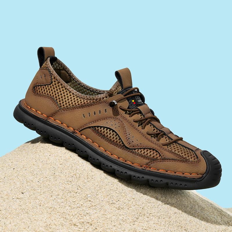 Mode Halkfria Fyrsäsongssneakers Andningsbara Herr Meshsko Lätta Utomhusskor Herr Casual Skor Sportpromenadskor Vattenskor