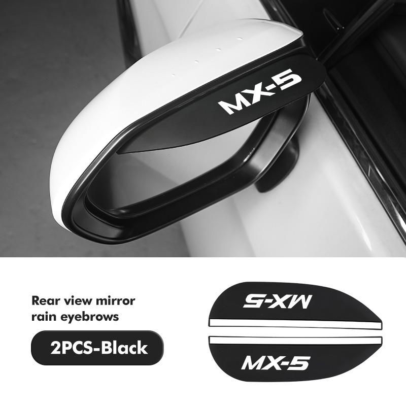PVC Car Rearview Mirror Eyebrow Rain Visor Sun Shade Rainproof Cover For Mazda Axela Atenza 6 3 5 2 CX5 CX7 CX9 CX30 RX8 MX5 BK IUE2