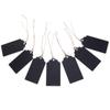 10PCS Rectangular Small Blackboard Hemp Rope Pendant DIY Double Sided Wooden Home Decoration Office Classroom Display Tag