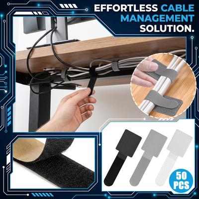 Self-adhesive Under-desk Cable Management Strap
