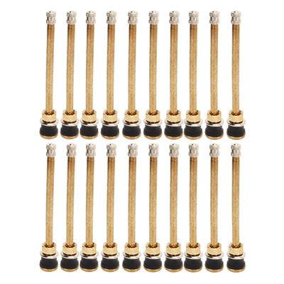 20 piezas de vástagos de válvula de camión con abrazadera de 5 pulgadas TR574, vástago de válvula recto sin cámara de cobre para válvula de 0,625 pulgadas