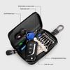 Fashion Genuine Leather Keychain Holder Pouch Zipper Key Holder Organizer Car Key Case