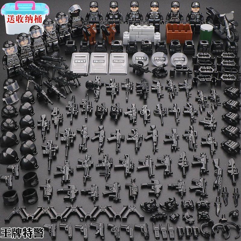 Compatible with Ghost SWAT Miniature Police Military Special Forces Boy Assembled Building Block Small