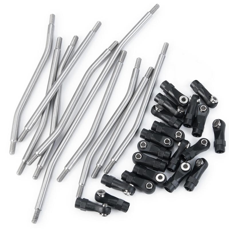 YEAHRUN Metal Suspension Steering Linkage Link Rod with Ball End for Axial Wraith 90018 90048 RR10 1/10 RC Crawler Car Parts