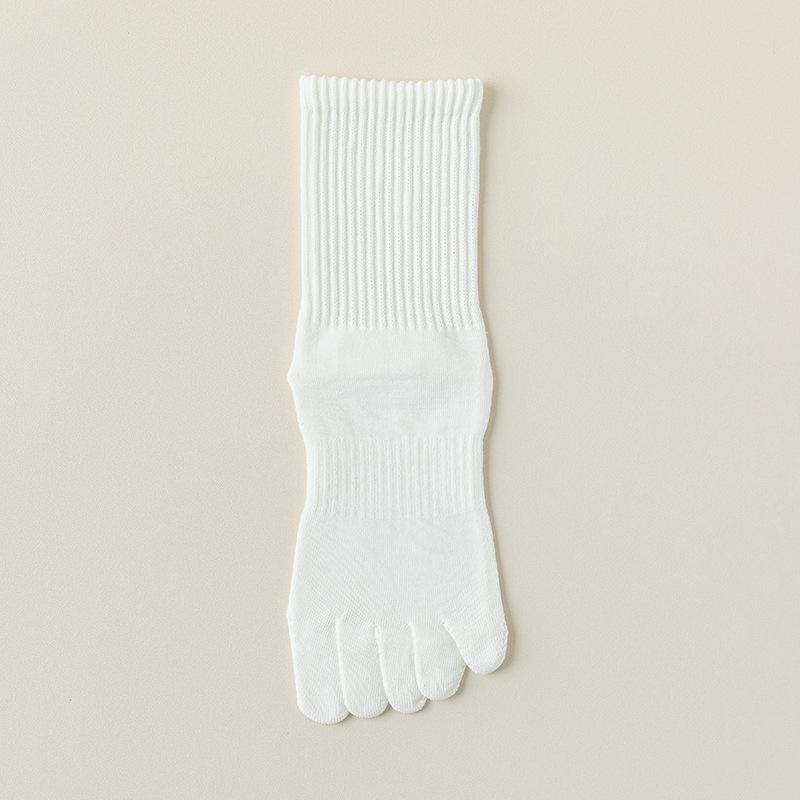 

Women s Spring and Autumn Pure Cotton Anti Pilling Boneless Mid Calf Five Finger Socks 1 pair