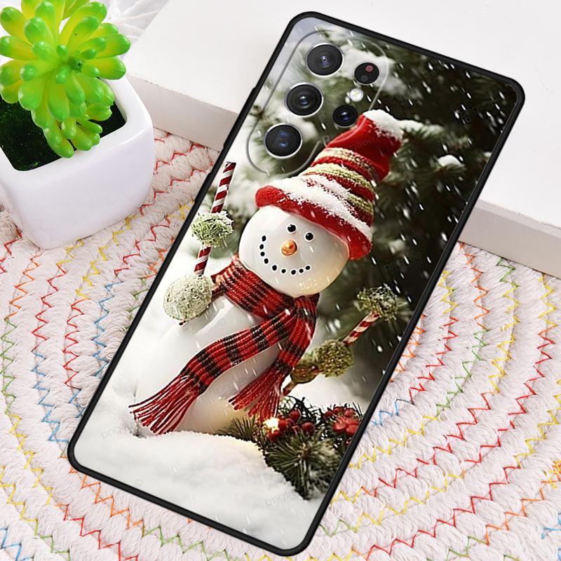 Christmas Snowman Phone Case for Samsung Galaxy note 10 pro S26 Ultra S23 S24 FE S25 S21 S22 PLUS shockproof Cove