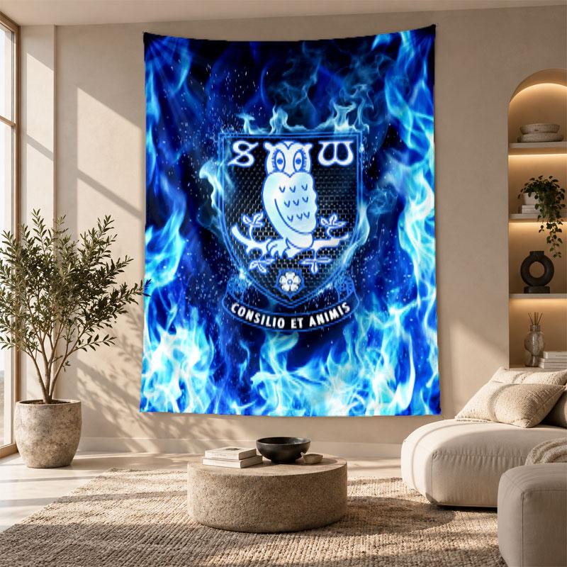 Decorative Tapestry,Sheffield Wednesday Football Printed Wall Art, Lightweight Wall Hanging For Bedroom Background