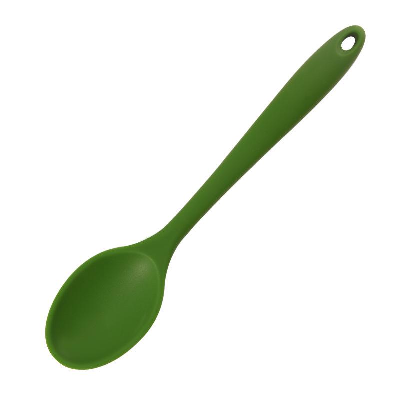 Integrated Silicone Cooking Spoon Set - Non-Stick, Multi-Purpose Rice, Seasoning, Soup, Wok, and Stir-Fry Spoons.