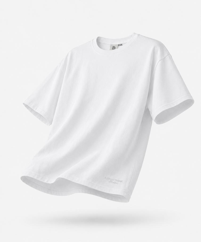Aejyuttingkeumamaindeu Layered Simple Log Short Sleeve T-Shirt_White