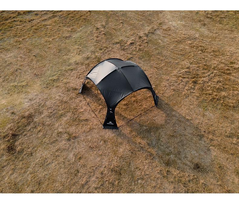 Mountain Guest Silver-Coated Dome Canopy: Upgraded Zipper Tent & Sun Shelter, Large Outdoor Camping Yurt with Sun Protection.