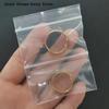200 Pièces Sacs Transparents à Double Pochettes Fermeture Zip Maison Voyage Pour Décoration Accessoire Perles Bijoux Bague Emballage Rangement