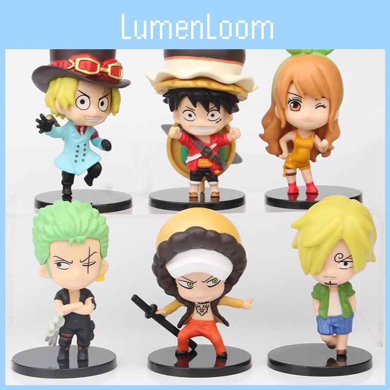 Cute One Piece Pvc Model Figures Collection 10-11cm Sabo Luffy Sanji Zoro Nami