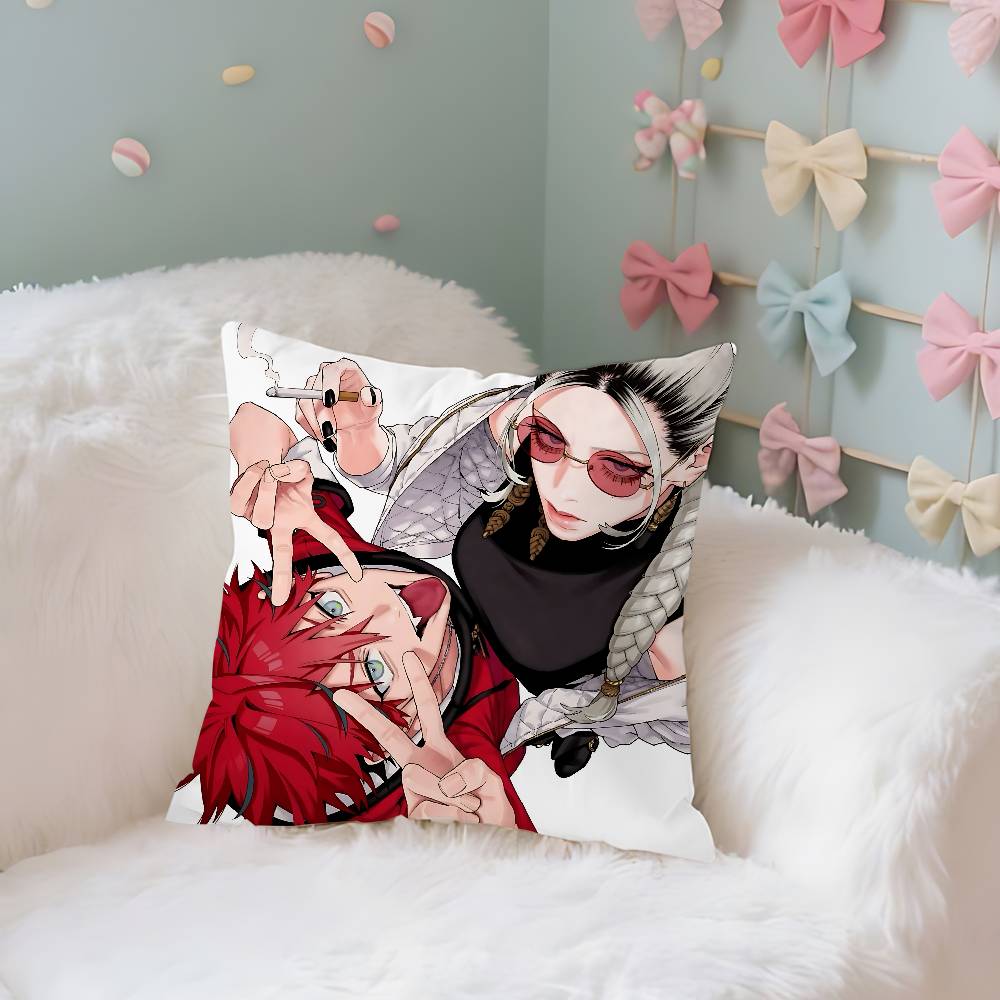 Gokurakugai Anime Pillow Case Throw Pillow Cover Nordic Vintage Style Cushion Covers Home Living Room Sofa Couch Seat