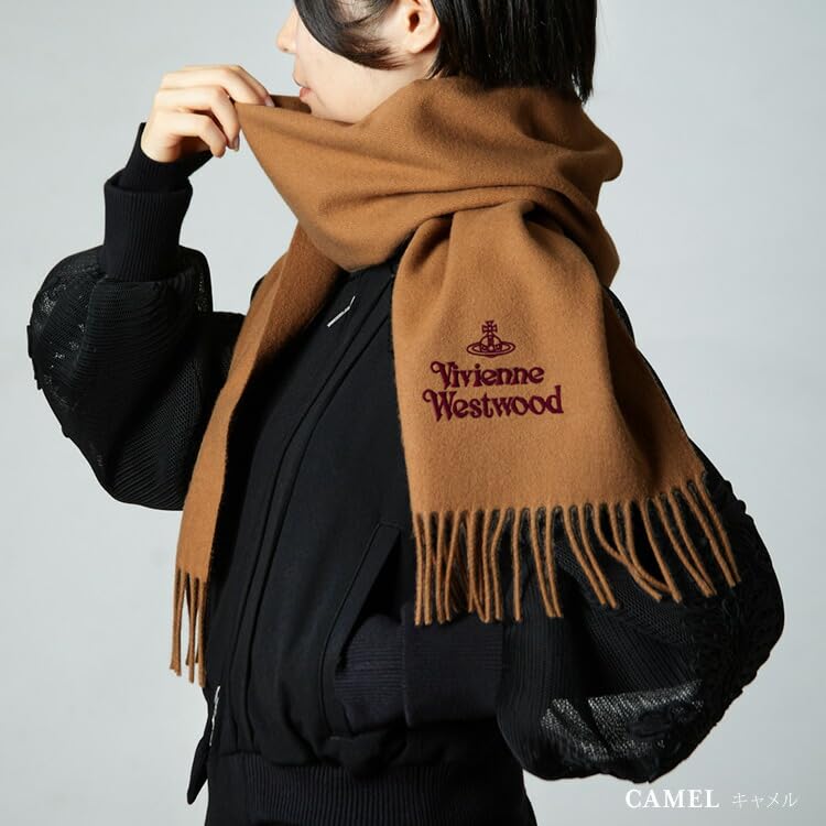 VIVIENNE WESTWOOD 30 X 2024 for Men and Scarf, 180cm, Model, 100% Wool, Women, 24-81030007-W00Q7 (DARK GREY)
